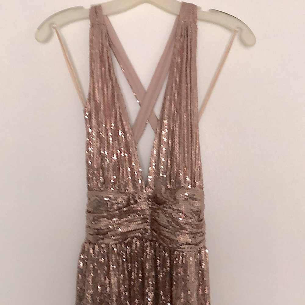 Rose sequin gown